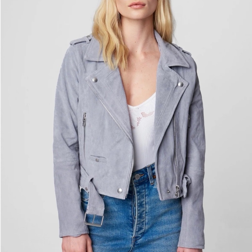BLANK NYC CLOUD GREY MOTO JACKET